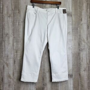 J.Jill White Cropped Pants Size 16 Petite 16P
